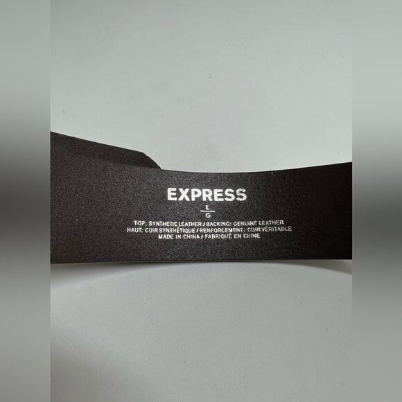 Express Brown Belt 43” Top Leather Synthetic / Backing Genuine Leather - Picture 3 of 10